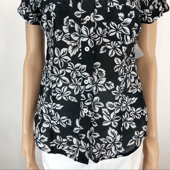 Michael Michael Kors 8P  blouse flower prints (26) - Picture 3 of 8